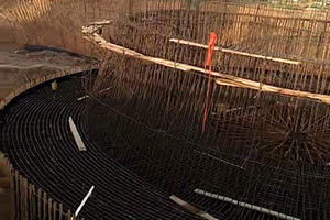 昌江砼烟囱新建施工现场