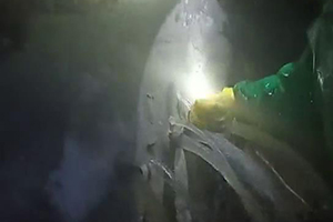 昌江消防水池堵漏现场